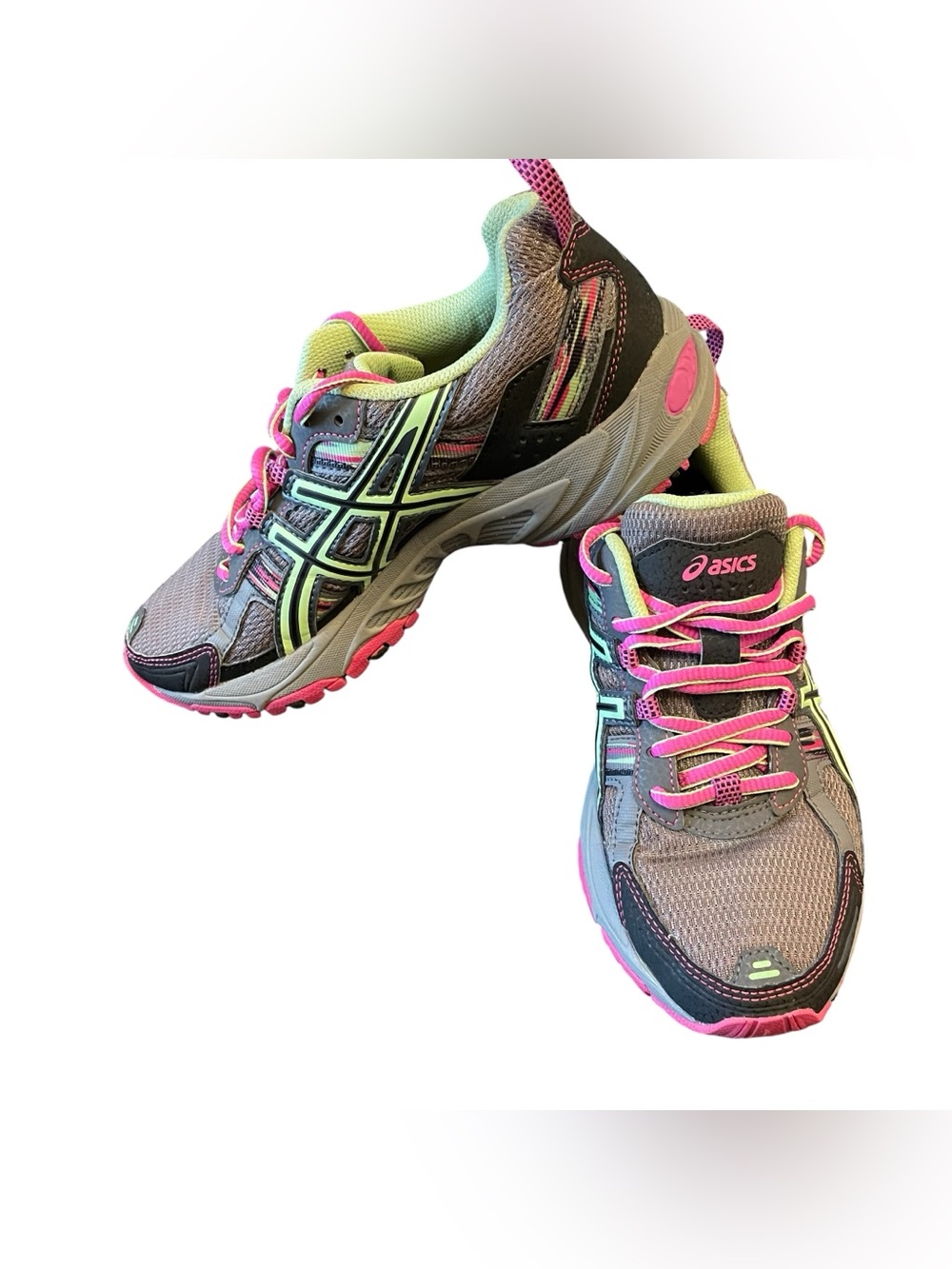 Asics Gel-Venture-5 Women Sz 6  Trail Running Shoes Pink Gray Athletic Sneaker